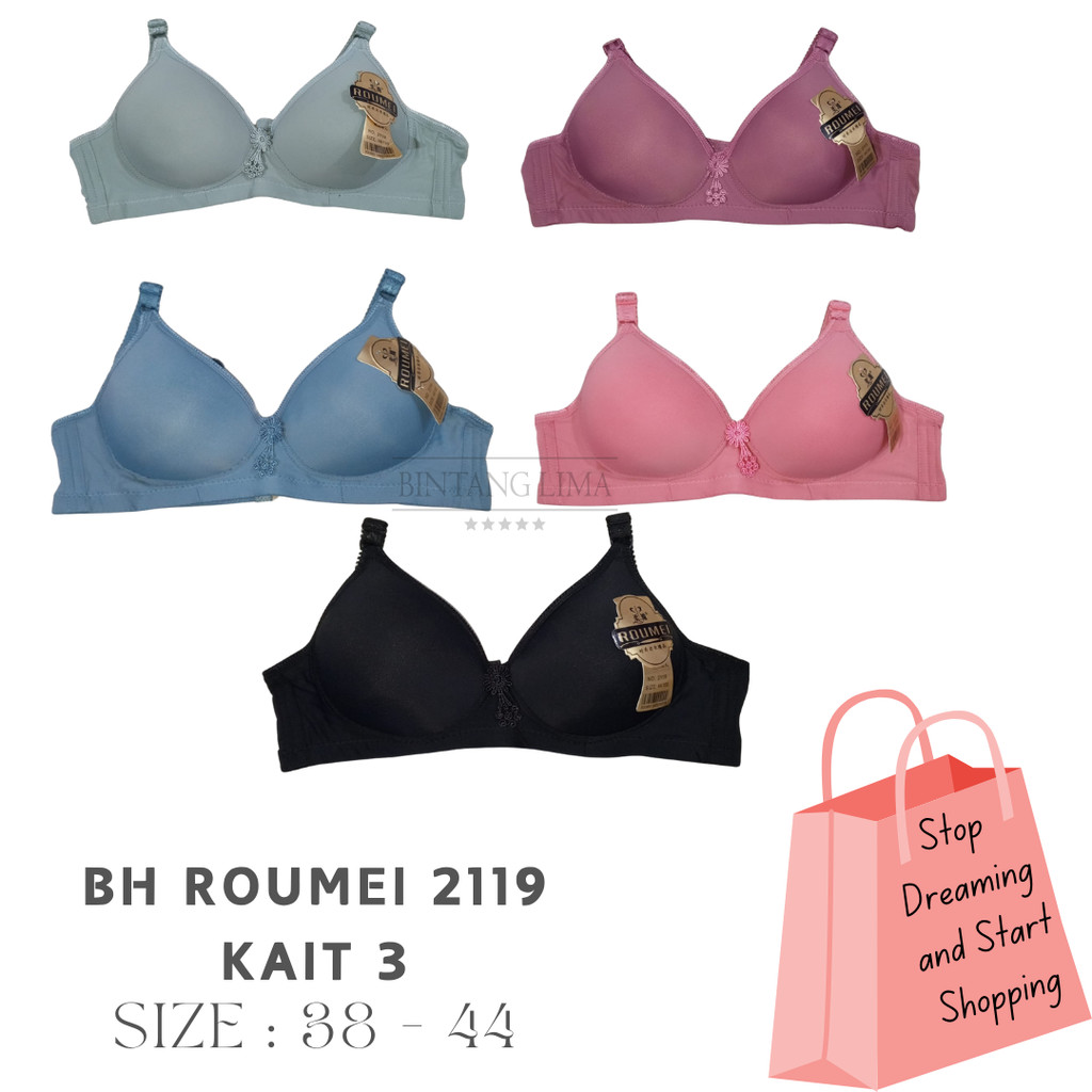 BH Wanita Roumei Kait 3 | Bra Motif Polos | Bh Wanita Murah | BH Motif Polos