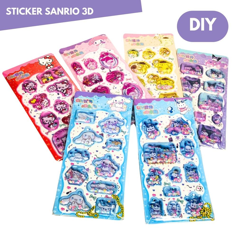 

DIY Stiker 3D Water Glitter Mix Motif Sticker Impor Tempelan Stiker Air Glitter Timbul Karakter Mix Sticker Premium Mainan Anak DIY Stiker - MOTIF MIX- SHAGB