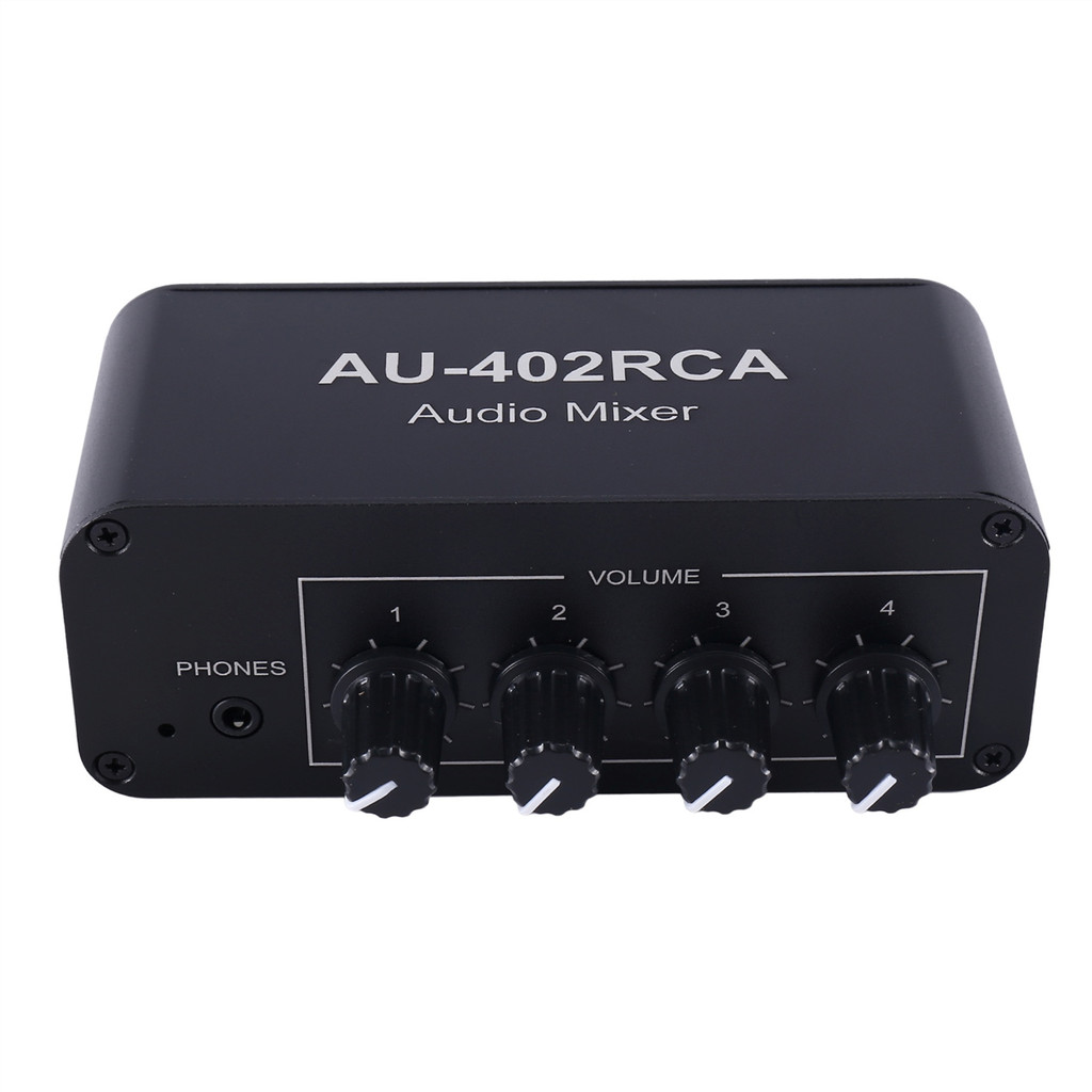 Multi-Source RCA Mixer Stereo Audio Reverberator 4 Input 2 Output Audio Switch Switcher Driver Headp