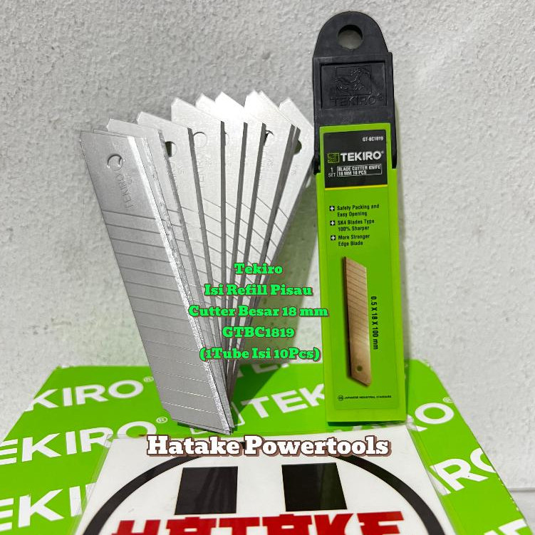 

Tekiro Isi Pisau Cutter 0.5 x 18 x 100 mm 10 pcs Cocok Di Berbagai Gagang Besar - Blade Cutter Knife