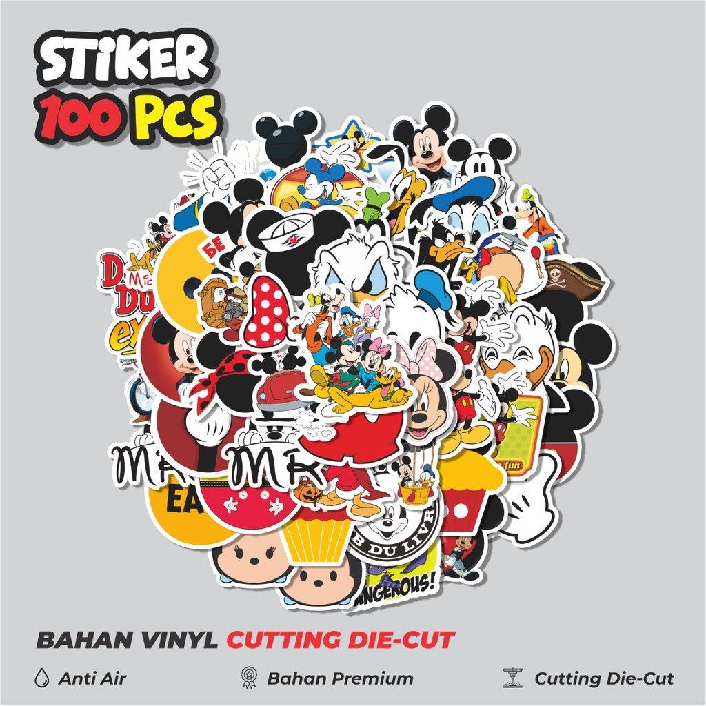 

Terbaru! 50 pcs Stiker Kartun Mickey Mouse [Miki Tikus] Dekorasi Lucu Kreatif untuk Notebook, Skateboard, HP