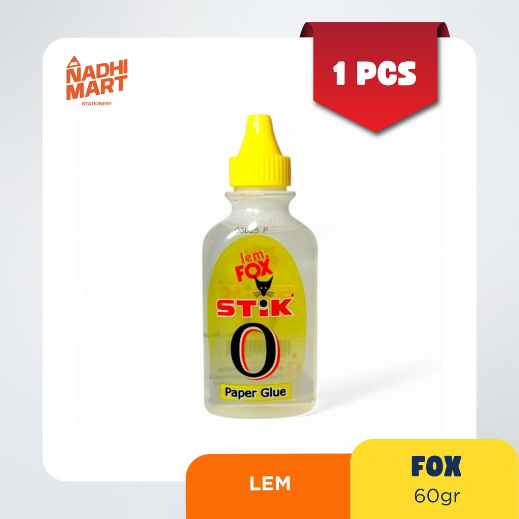 

LEM FOX STIK O 60GR LEM CAIR KERTAS