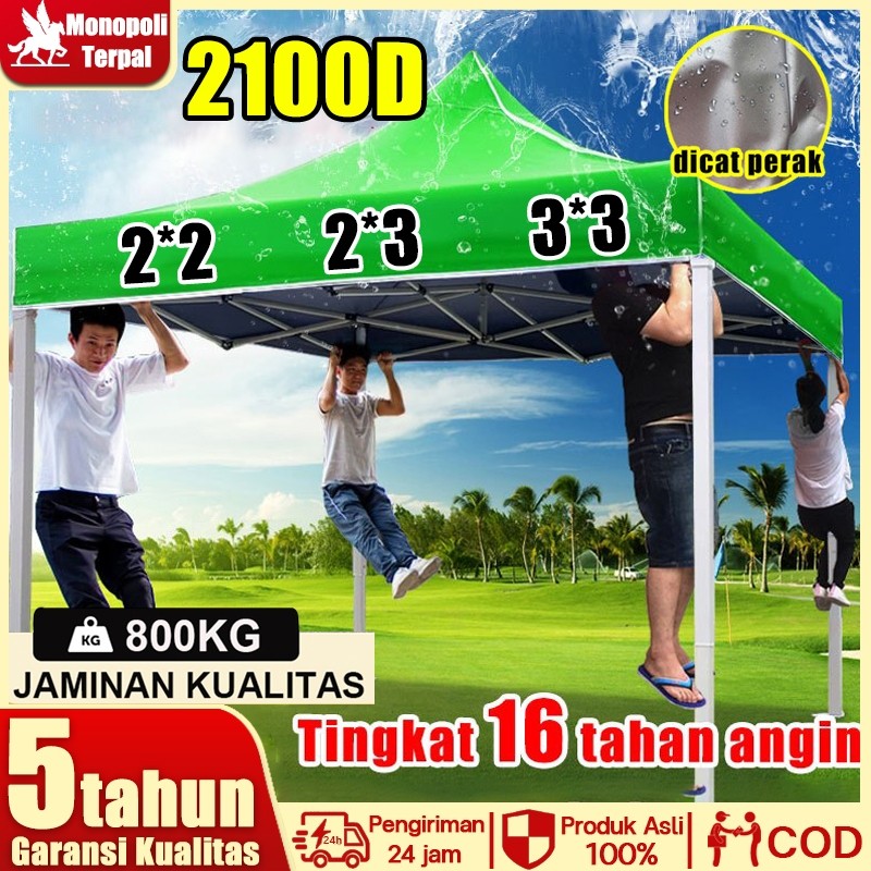【2100D Perlindungan UV】Terpal Tenda Atap Tenda Lipat Atap Tenda Jualan Tenda Lipat Kain Tenda 2x2/2x