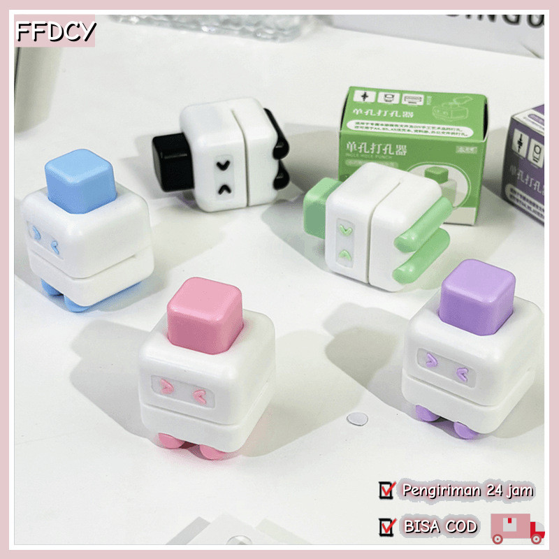 

【Ready】Hole Punch Lucu Portabel/Pembolong Kertas 1 Lubang / Perforator Single Hole /Puncher Push/Alat tulis sekolah/Alat tulis untuk siswa