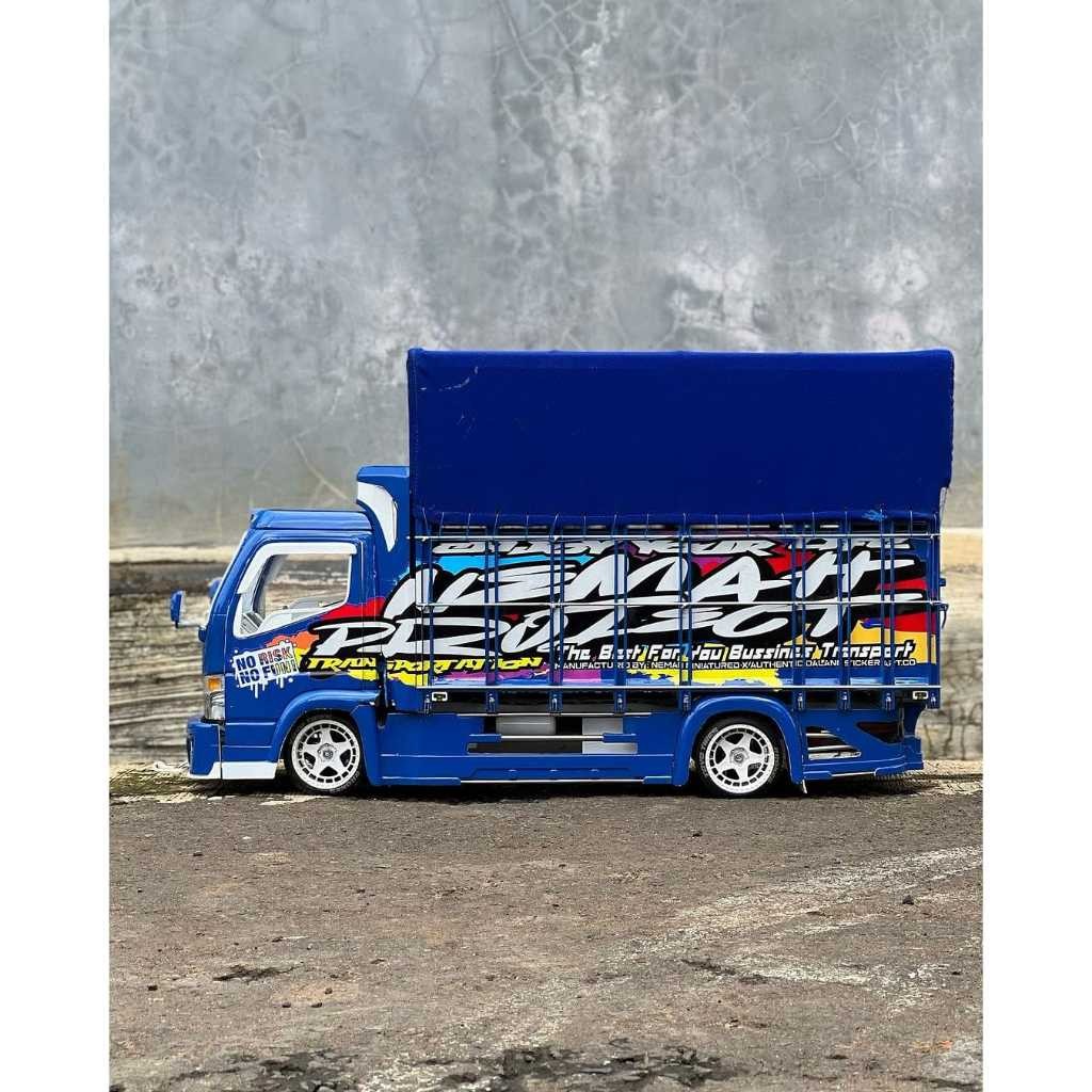 TERLARIS PROMO MINIATUR TRUK OLENG KAYU ASLI JUMBO FULL VARIASI LAMPU LED BONUS TERPAL TRUK OLENG MA