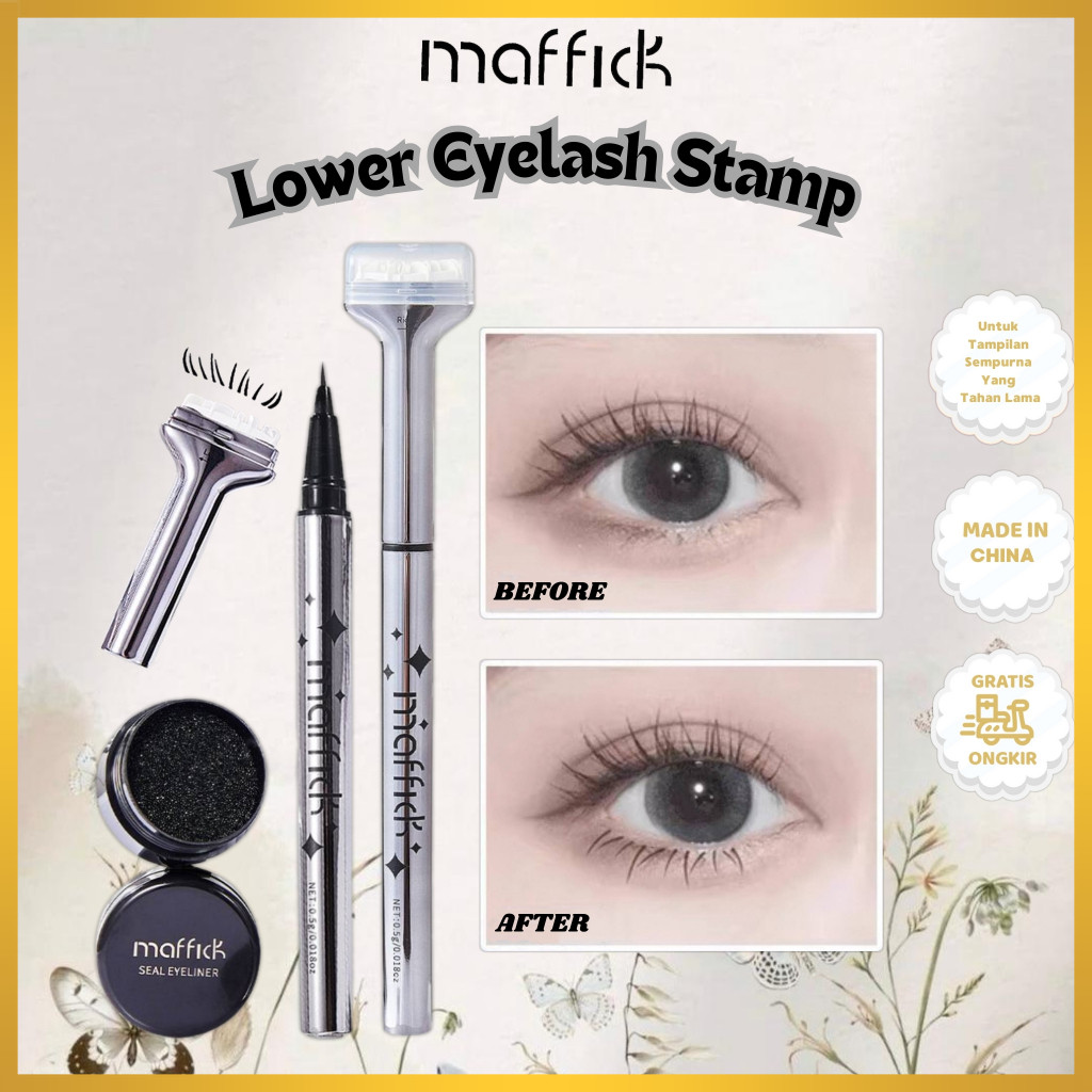 Stamp Bulu Mata Bawah /Lower Eyelashes + Eyeliner Liquid