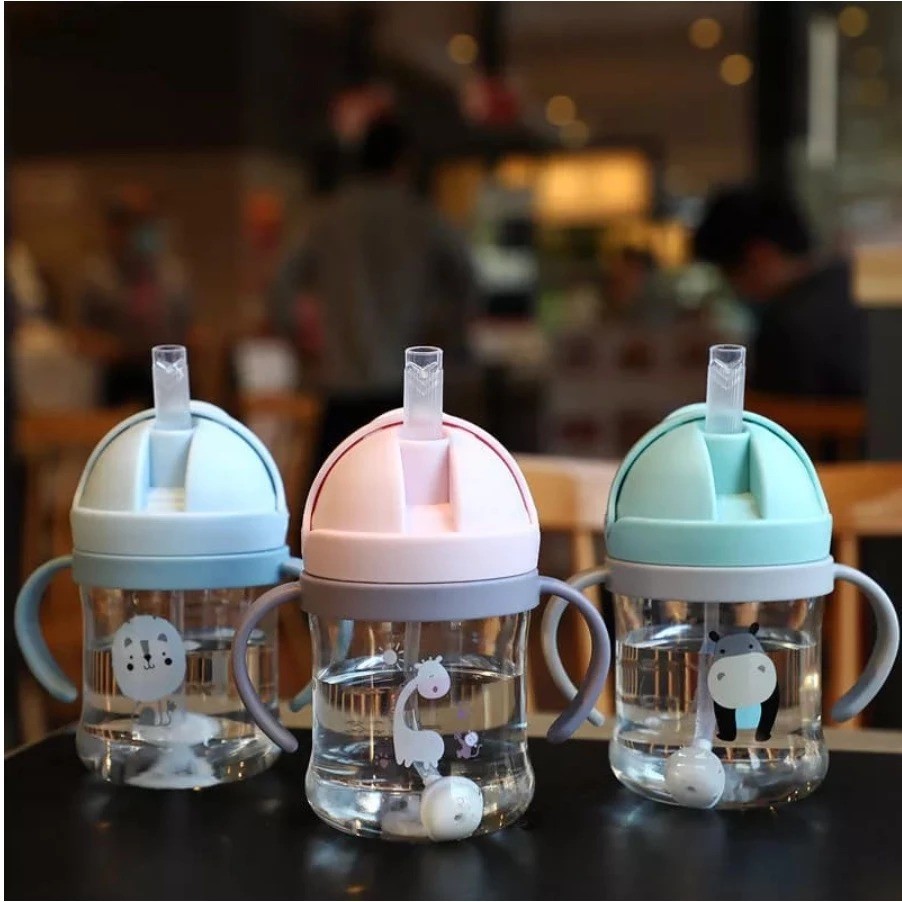 Botol Minum Anak Sedotan Botol Susu Training Gelas Balita Karakter