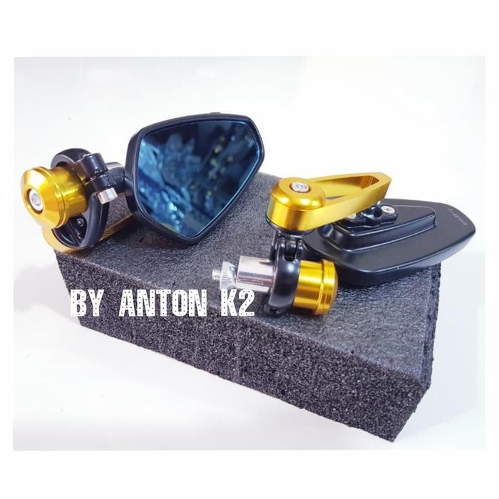 KACA SPION JALU OVAL VARIASI MOTOR GENIO-SCOOPY-BEAT STREET-BEAT NEW - Gold