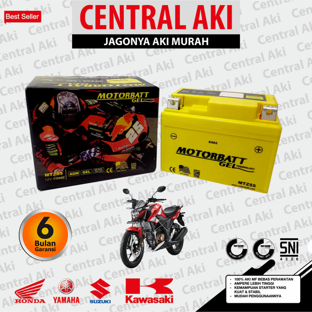 Aki Motor Vixion MOTORBATT MTZ5S Aki Kering