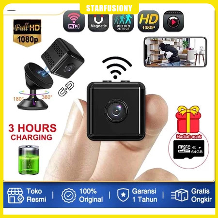 CCTV Mini 1080P Kamera Wifi Camera Mini Spy Cam Tersembunyi Kamera Pengintai Mini CCTV Baterai