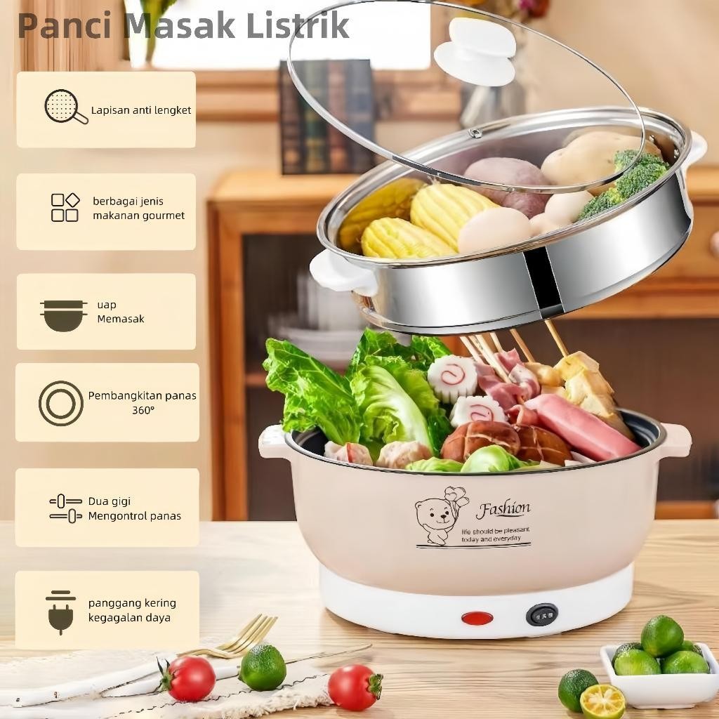 WZX - (COD) Panci Multifungsi Memasak Steamboat Pot Periuk Nasi/Periuk Steamboat Kompor Listrik Mult
