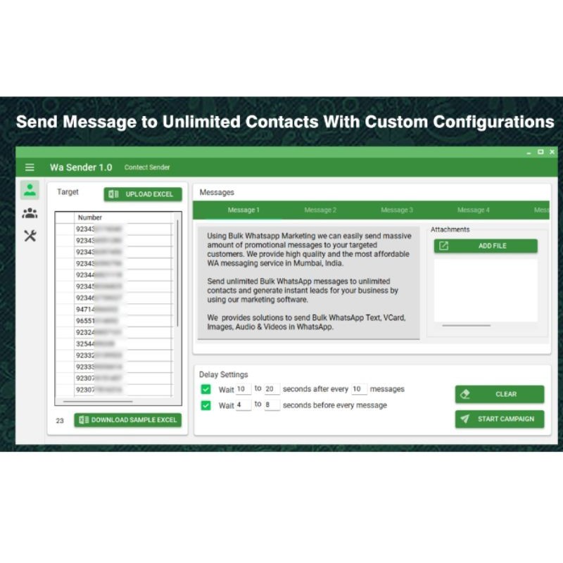 WaBulker Bulk WhatsApp sender + Group Sender + WhatsApp Autobot
