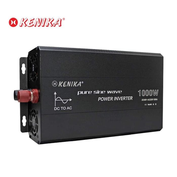Inverter DC to AC Pure Sine Wave 12V 24V 1000watt PSW Kenika Peralatan Kipas - STEC 12V