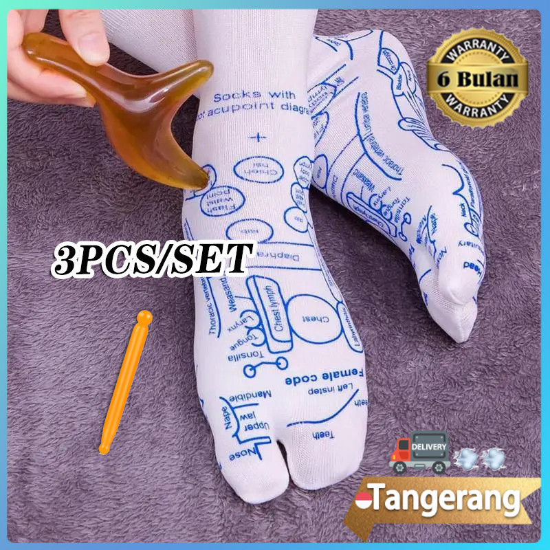 1Set Kaos Kaki Pijat Kaos Kaki Akupuntur Kaos Kaki Pijat Refleksi Wanita Pria