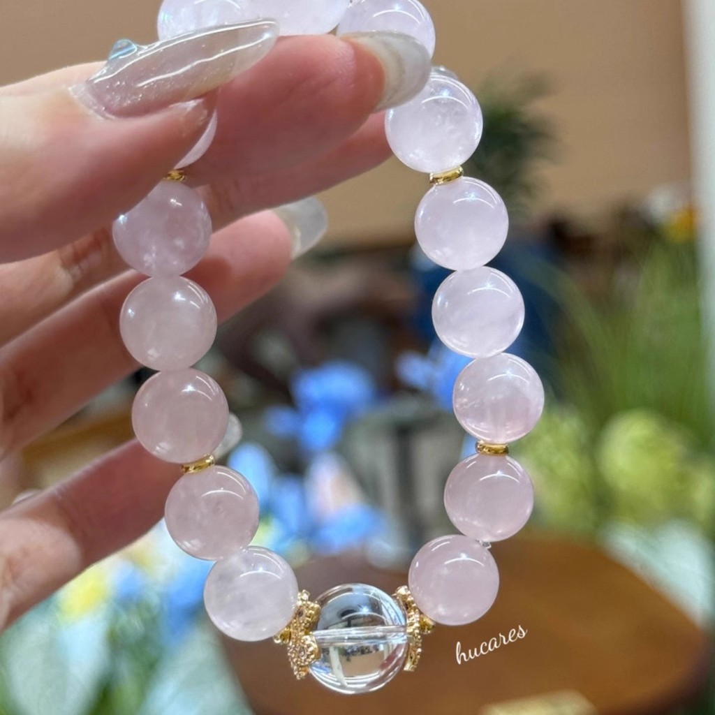 Gelang "Lychee Rose" Asli Baru Cina Kristal Gelang Transfer Manik-manik Pacar Hadiah Niche Aksesoris