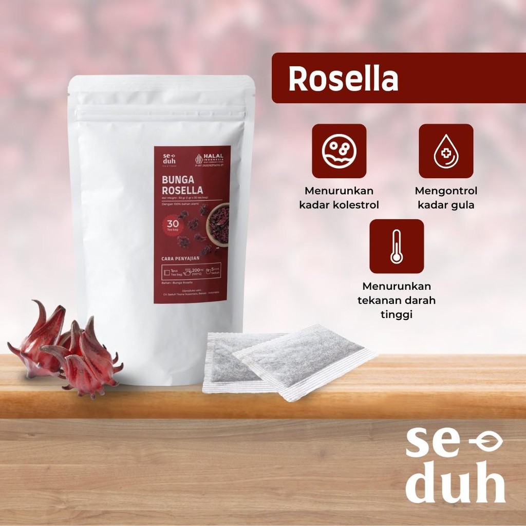 

Teh Bunga Rosella / Roselle Flower Tea isi 30 Tea Bag