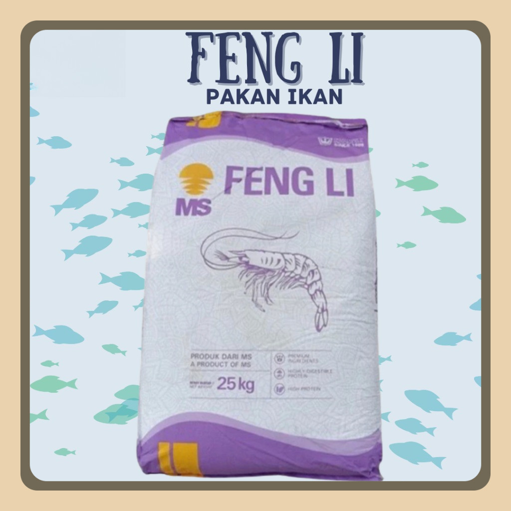 FENGLI 0 FENGLI 1 Repack 1KG Pakan Ikan Larva Benih Ikan Ikan Hias Pelet Udang