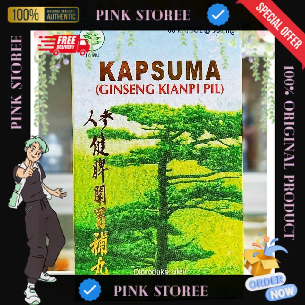 

RECENT SL !!! Promo Extra Gratis Ongkirr kapsuma Kapsuma Ginseng Kianpi PIL Isi 60 Kapsul - Suplemen Penambah Nafsu Makan dan Berat Badan original produkkianpi 100% Original Produk ~PinkStoree
