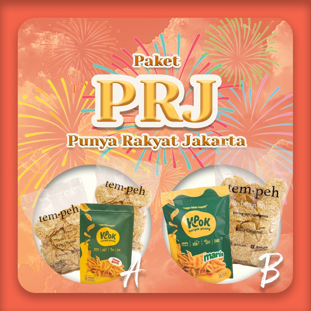 

Paket PRJ tempeh x Kpok | Snack keripik tempeh keripik pisang Halal