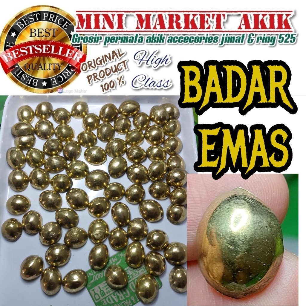 Batu akik badar emas nempel magnet