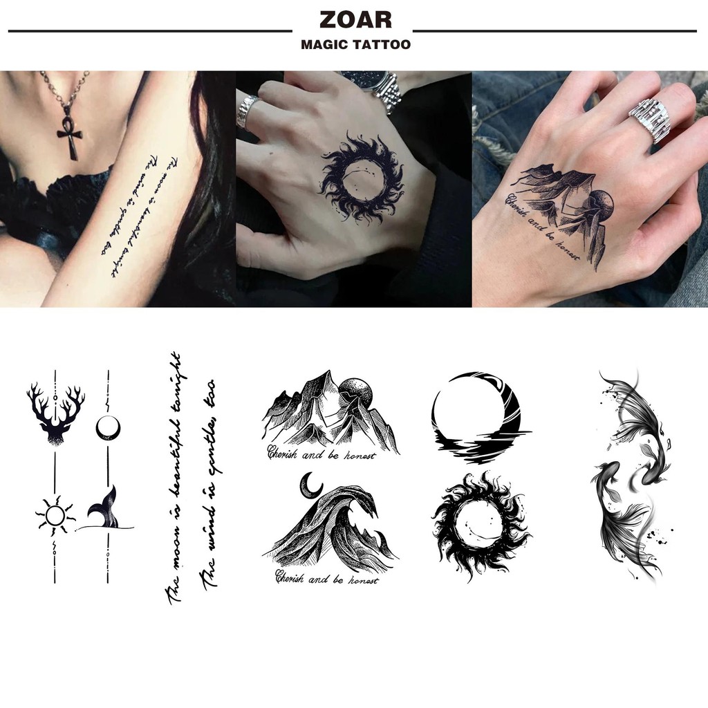 ZOAR Y65 Stiker Tato Temporary Semi Permanen Tahan lama Tattoo menempel dekorasi seni untuk pria dan