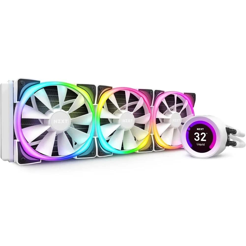 NZXT Kraken Z73 360mm Liquid Cooler with LCD Display LGA 1700 Compatible RGB White cpu water cooler 