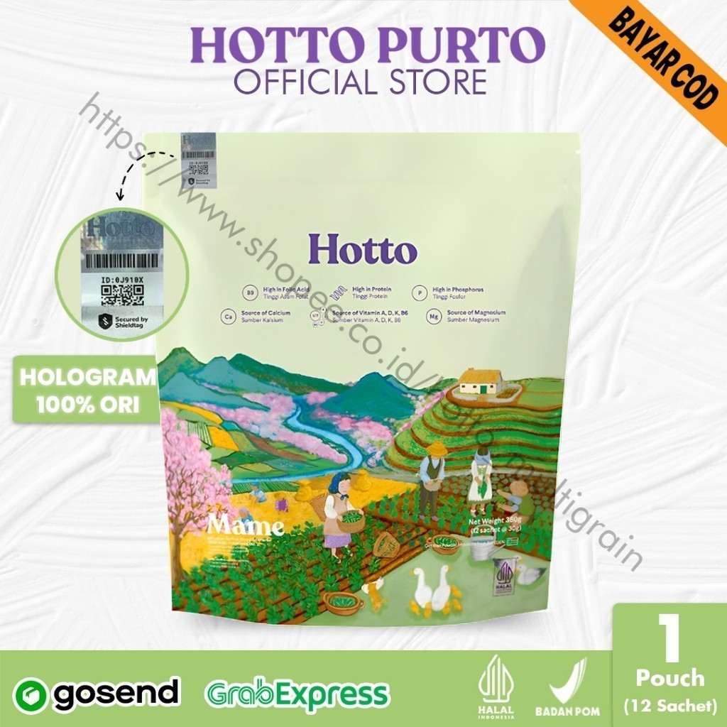 

HOTTO PURTO 1 POUCH 16 SACHET BPOM HALAL MULTIGRAIN BPOM SEHAT HOLOGRAM