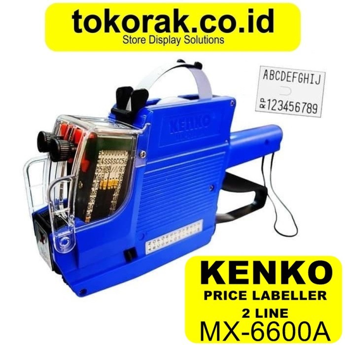 

BEST -PRICE LABELLER MX-6600A KENKO MESIN ALAT LABEL HARGA 2 BARIS