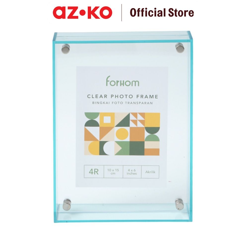 AZKO Forhom 4r Bingkai Foto Meja Transparan Rhy23120603-2 - Hijau Pigura Aesthetic Frame Tempat Foto