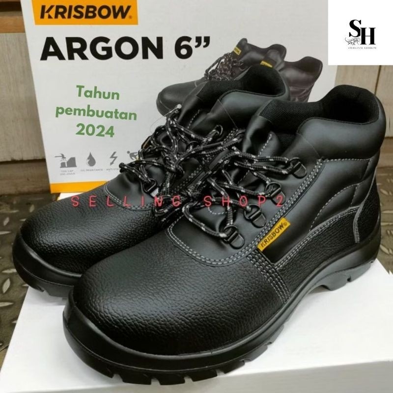 Safety shoes Krisbow ARGON 6" || Sepatu Safety Krisbow ARGON 6" || Sepatu Safety ARGON ORIGINAL