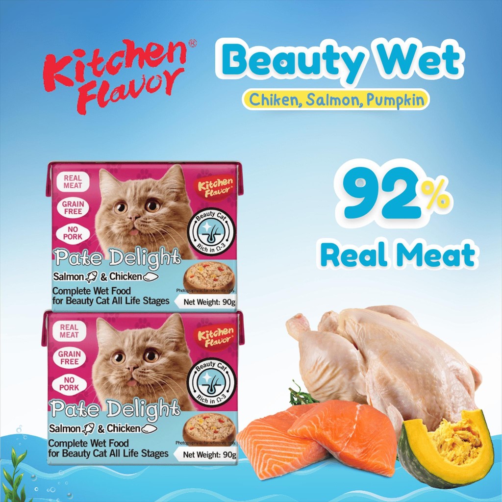 KITCHEN FLAVOR WET SALMON BEAUTY FOR CAT&DOG 90GR
