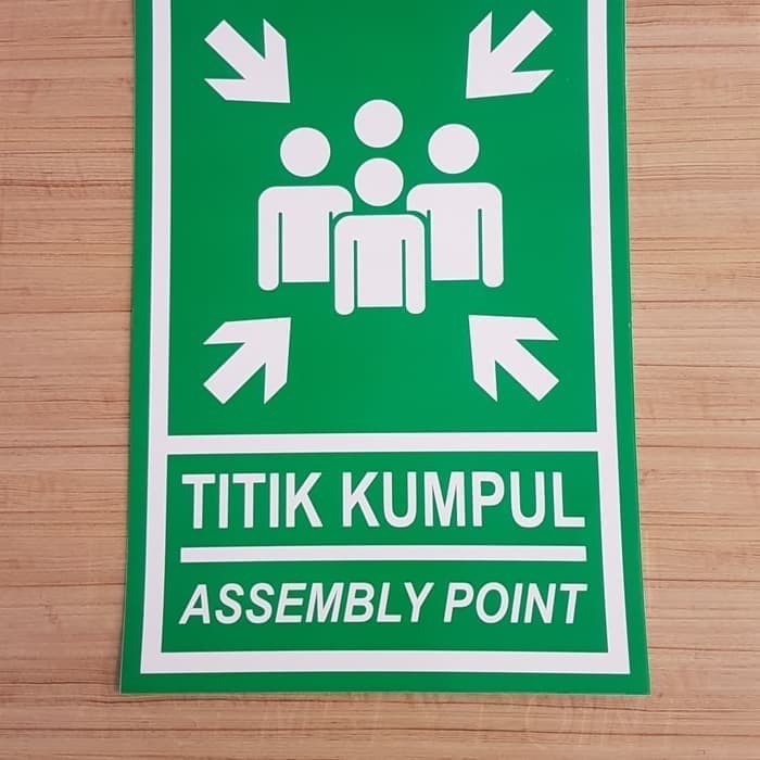 

STIKER SIGN TITIK KUMPUL ASSEMBLY POINT STICKER LABEL K3 RAMBU 30X20CM