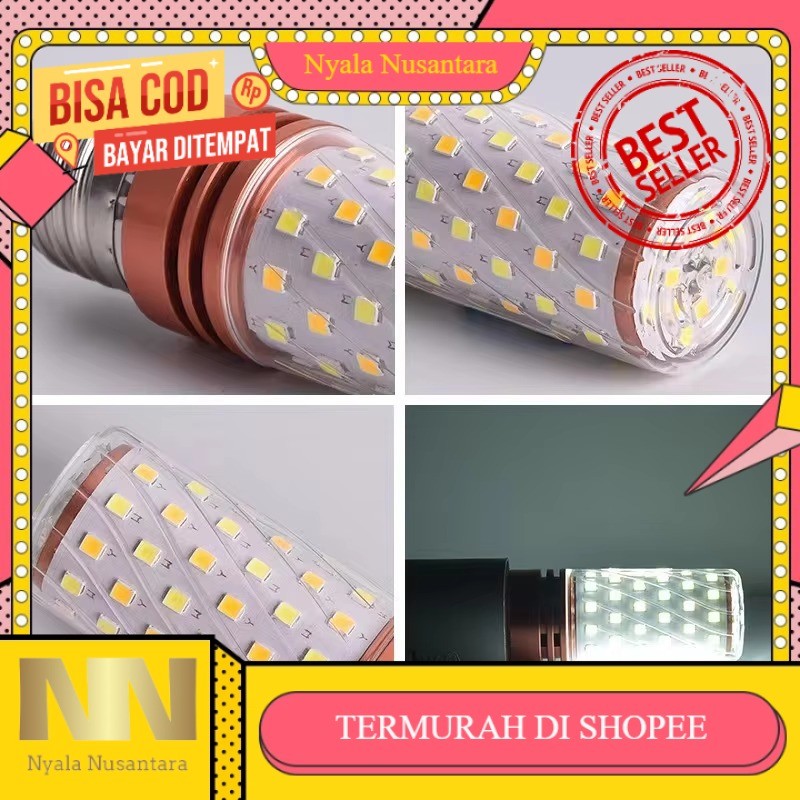 LAMPU LED CANDLE JAGUNG 12 WATT CAHAYA 3 WARNA FITTING E27 / E14