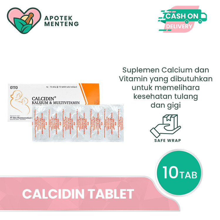 Calcidin 10 Tablet - Suplemen Kalsium Tulang dan Gigi