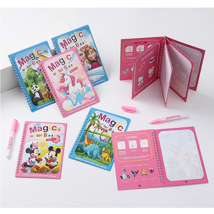

BUKU MEWARNAI ANAK MAGIC WATER BOOK DRAWING BUKU AJAIB PULPEN AIR