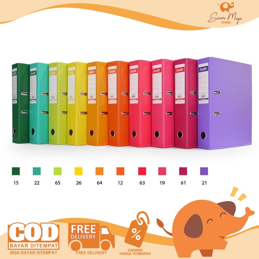 

Bantex Ordner Folio F4 70mm 1465V cm Varian Warna Murah
