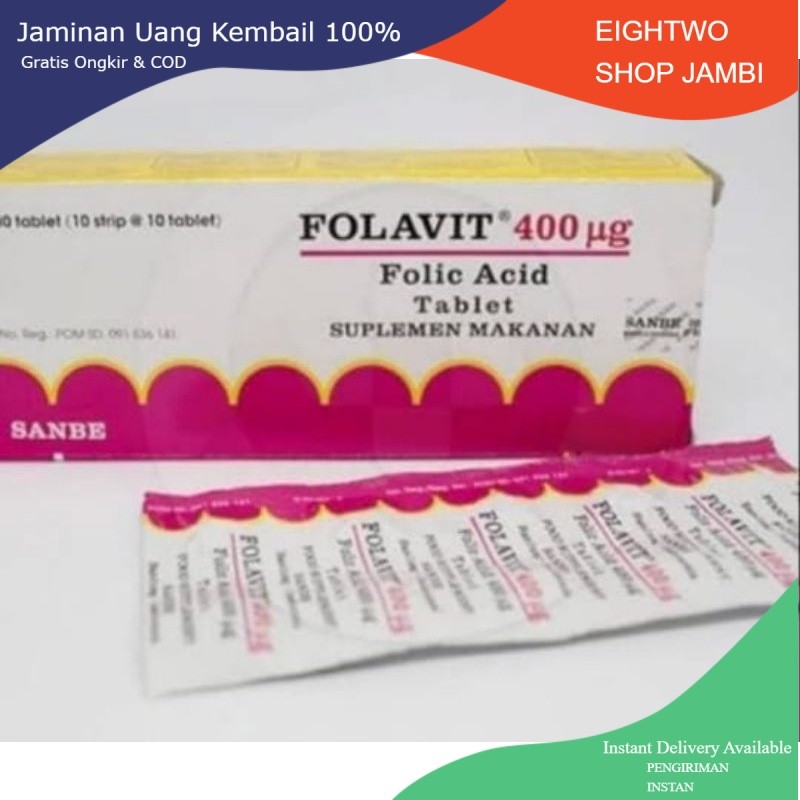 Folavit 400mg/strip COD