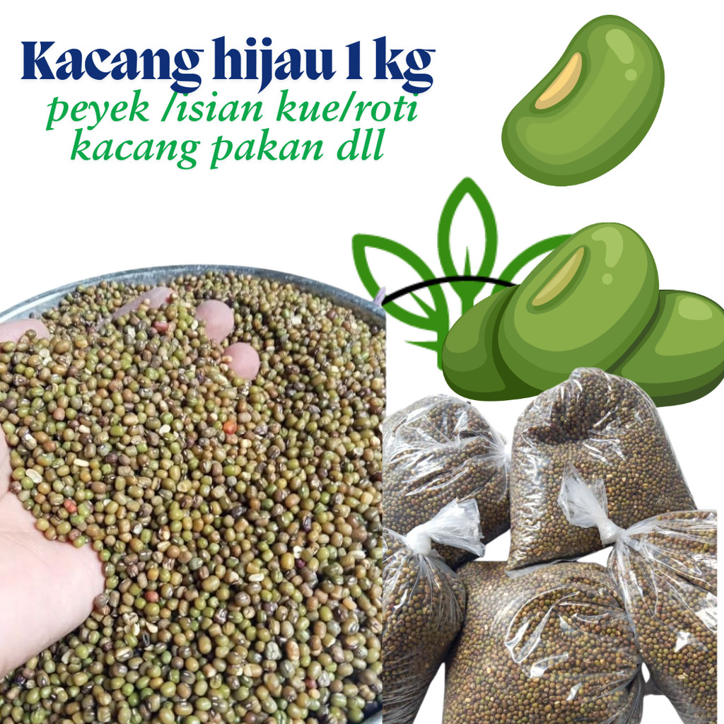 

Kacang Hijau 1kg: Serbaguna, untuk Peyek, Kue, Roti, dan Pakan!