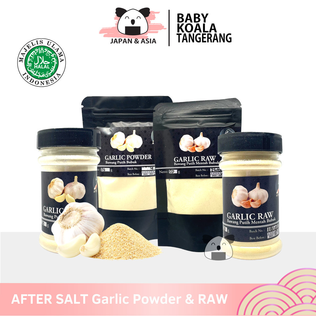

AFTER SALT Korean Garlic Raw Powder for Kimchi 50 g Halal | Bawang Putih Mentah Bubuk - BKT