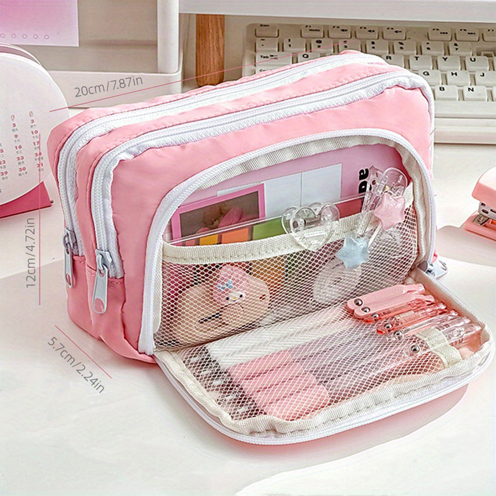 

Multi Layer Pencil Case Large Capacity Kawaii Pen Box Cute Pen Holder Pouch for Students Back to School Stationery Supplies