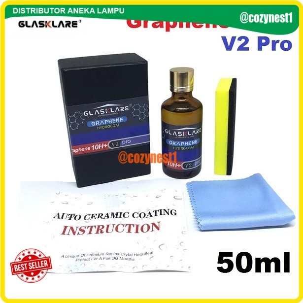 (GLT) Glasklare Graphene 10H+ Nano Ceramic Diamond Coating Motor Mobil Helm - Graphene 10H+