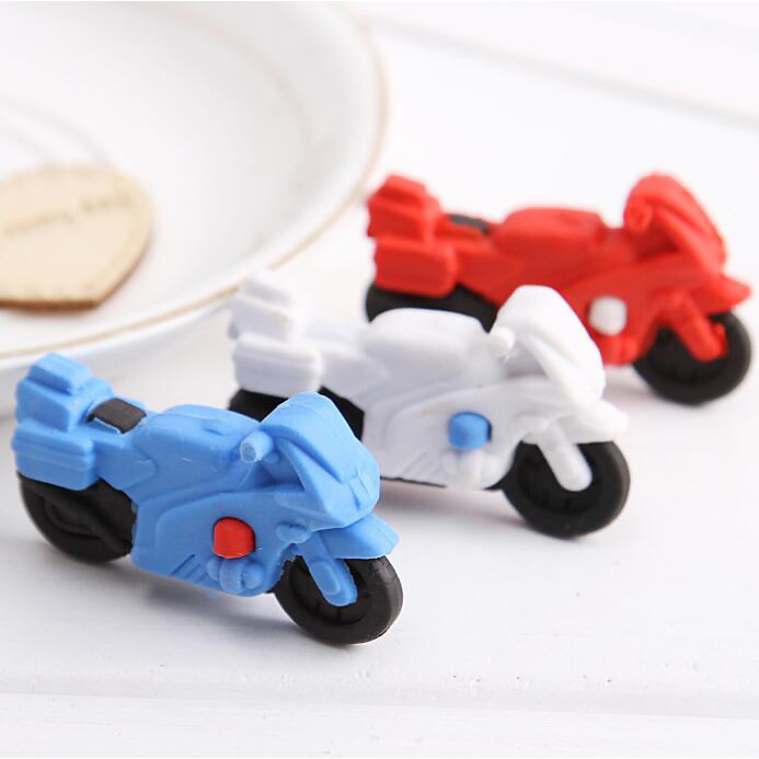

1PC Cute Cartoon motorcycle Eraser Children Gift Rubbers Writing Accessories(ss-486)