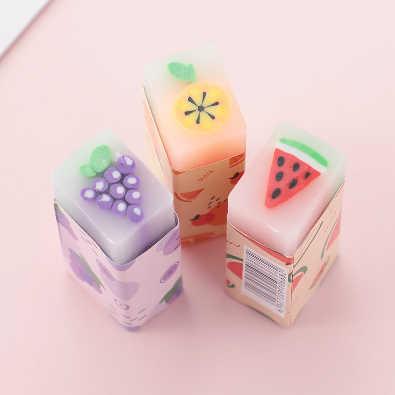 

1pc Kawaii erasers for kids Fruit Scented Eraser Cute School Supplies Stationery Accessories Pencil eraser Stationery items