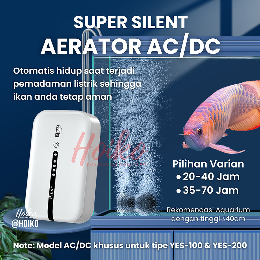 AERATOR AIRATOR AIR PUMP AC DC SILENT AQUARIUM USB CAS BATERAI POMPA GELEMBUNG UDARA OKSIGEN