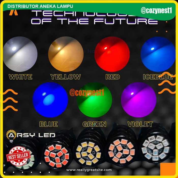 (ALT) ARSY LED Motor NMAX Senja Belakang Plat Nomor Super Bright - Ungu