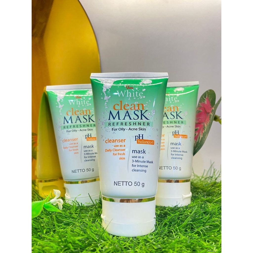 (SCR)VIVA WHITE CLEAN MASK REFRESHNER /SABUN CUCI MUKA DAN MASKER VIVA