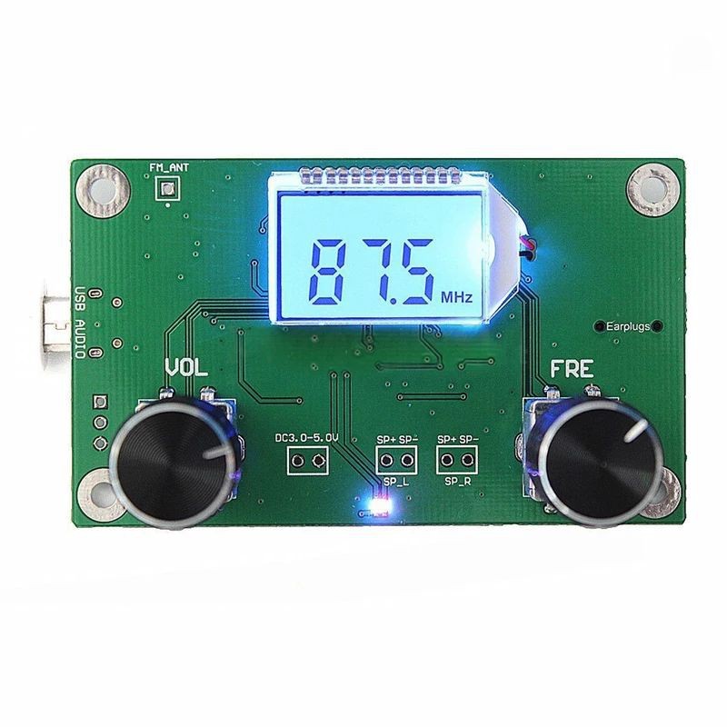 Tuner FM 87-108 MHz DSP & PLL LCD Digital Stereo FM Radio Receiver Modul