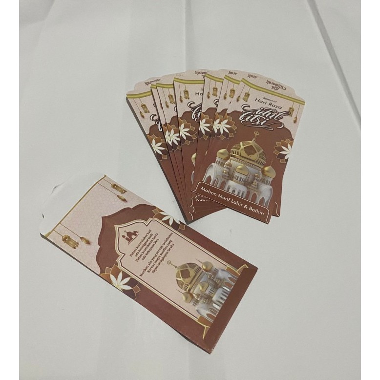 

Amplop ampau lebaran Masjid df uk Besar /UK L Isi 100 lembar 16x8cm - MIX MASJID L DF