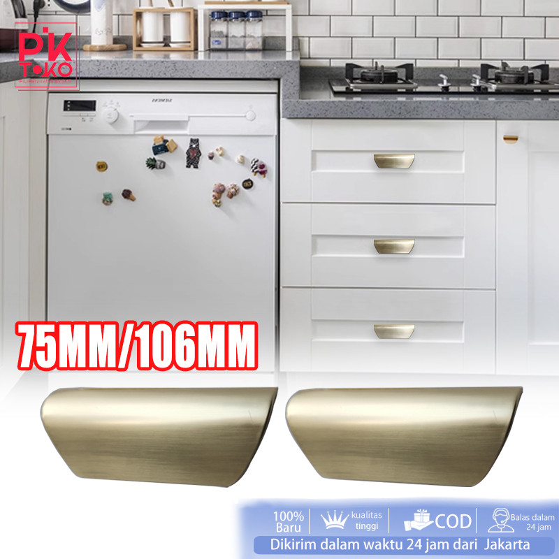 Curve Pull Handle Pull Handle Emas Gold Mewah Handle Modern Tarikan Laci Gagang Pintu Lemari