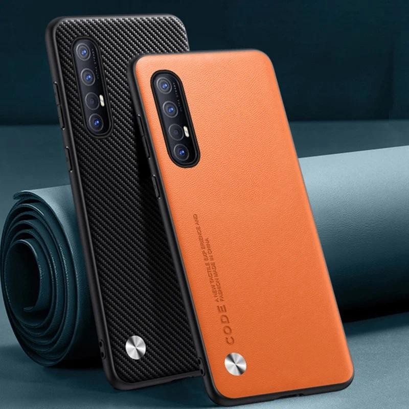 For OPPO Reno 3 Pro OPPO Find X2 Neo X2 Lite case Hard eco-friendly leather with high-grade grease-r